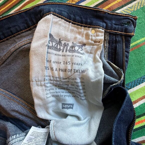 Levi's 512 Slim Tapered Fit Jeans in Dark Indigo size 31 L 30 - Picture 10 of 11